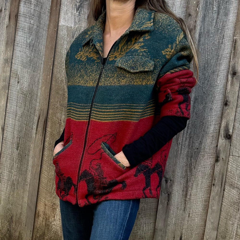 VTG 90s Bebe Furrina Wool Blend Jacket - Picture 6 of 11